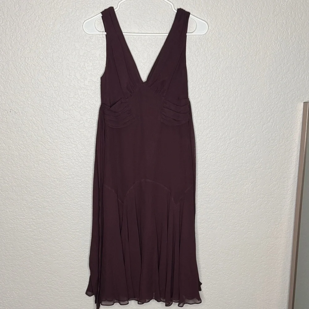 Ted Baker Silk Midi Dress Small Wedding Formal Party Jewel Tone Romantic - Picture 3 of 9